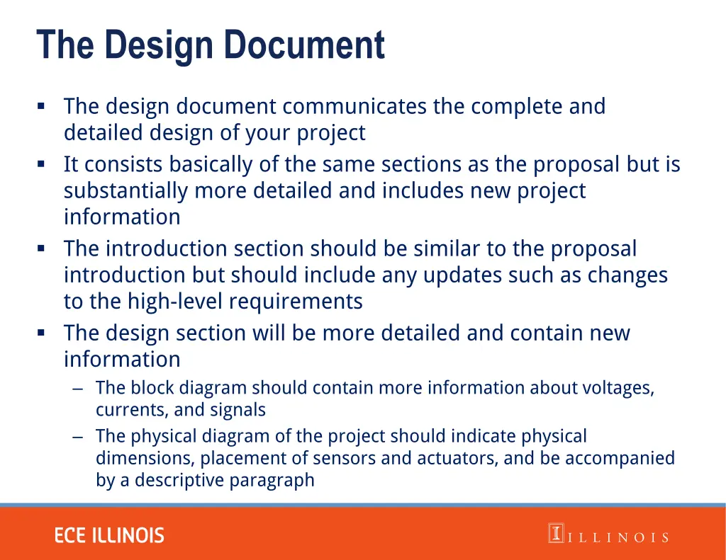 the design document