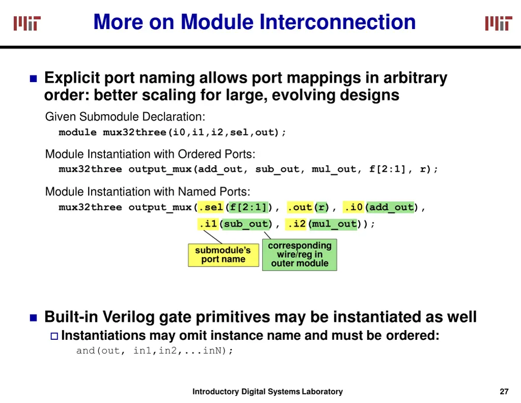 more on module interconnection