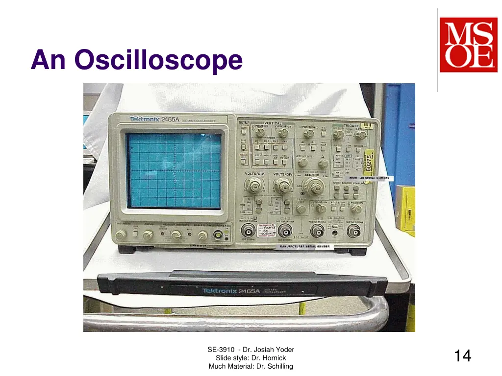 an oscilloscope