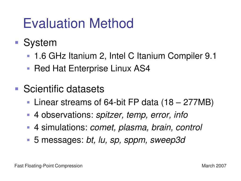 evaluation method