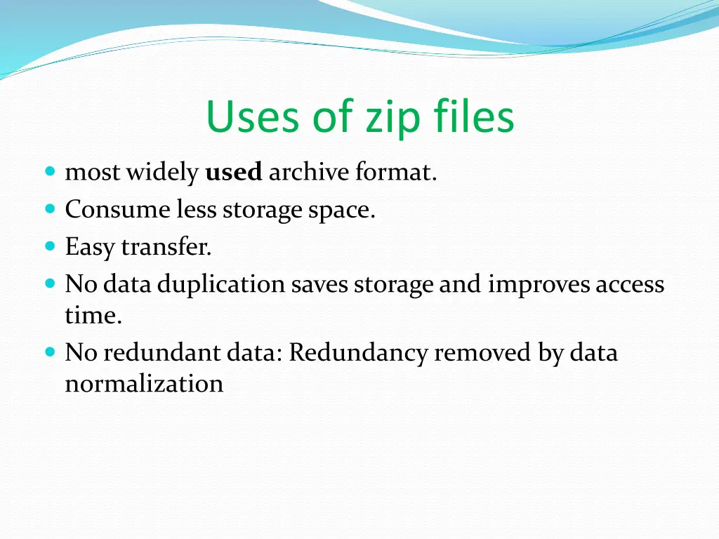 uses of zip files