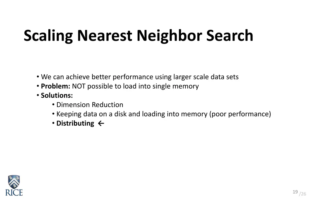 scaling nearest neighbor search