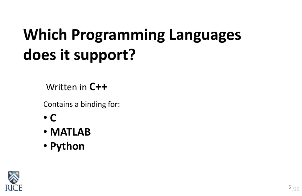 which programming languages does it support