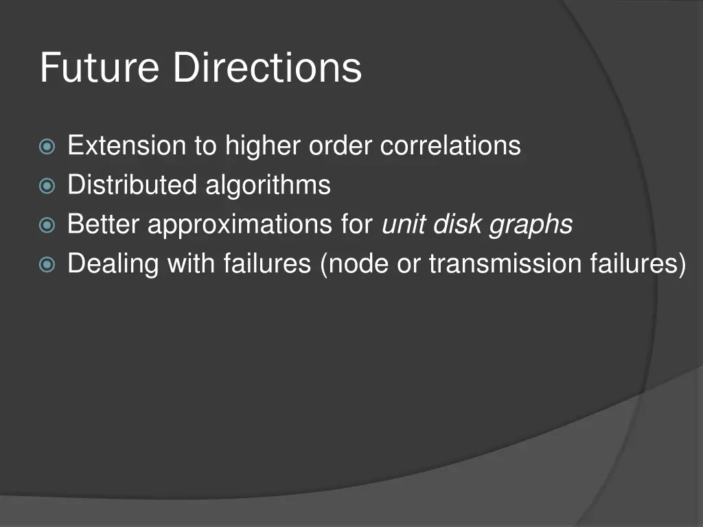 future directions