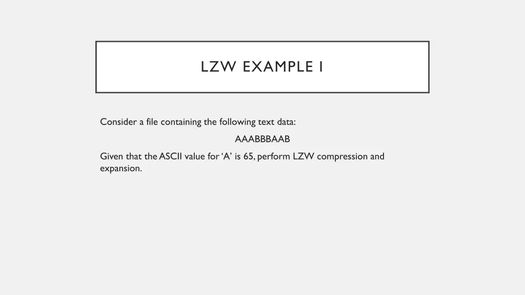 lzw example i