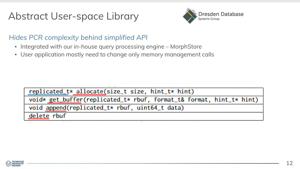 abstract user space library