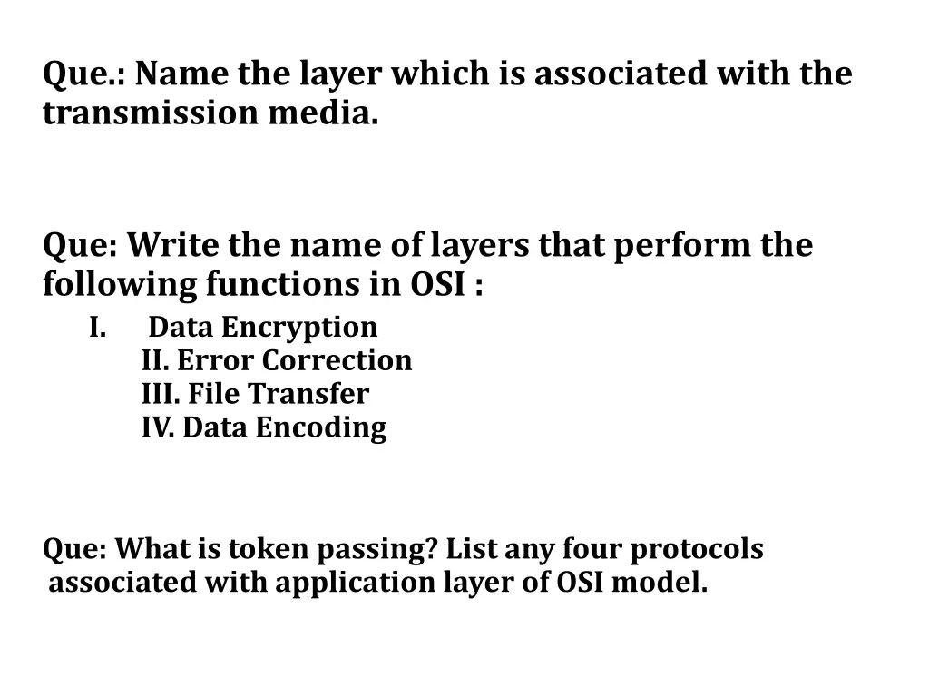 que name the layer which is associated with