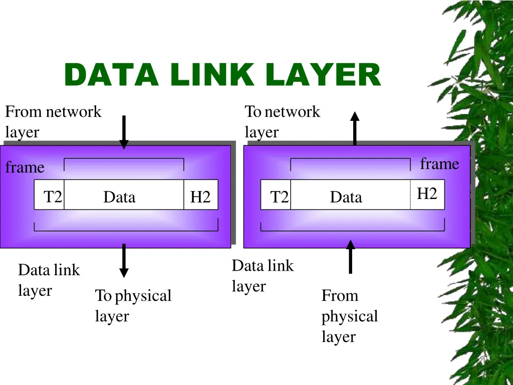 data link layer from network layer