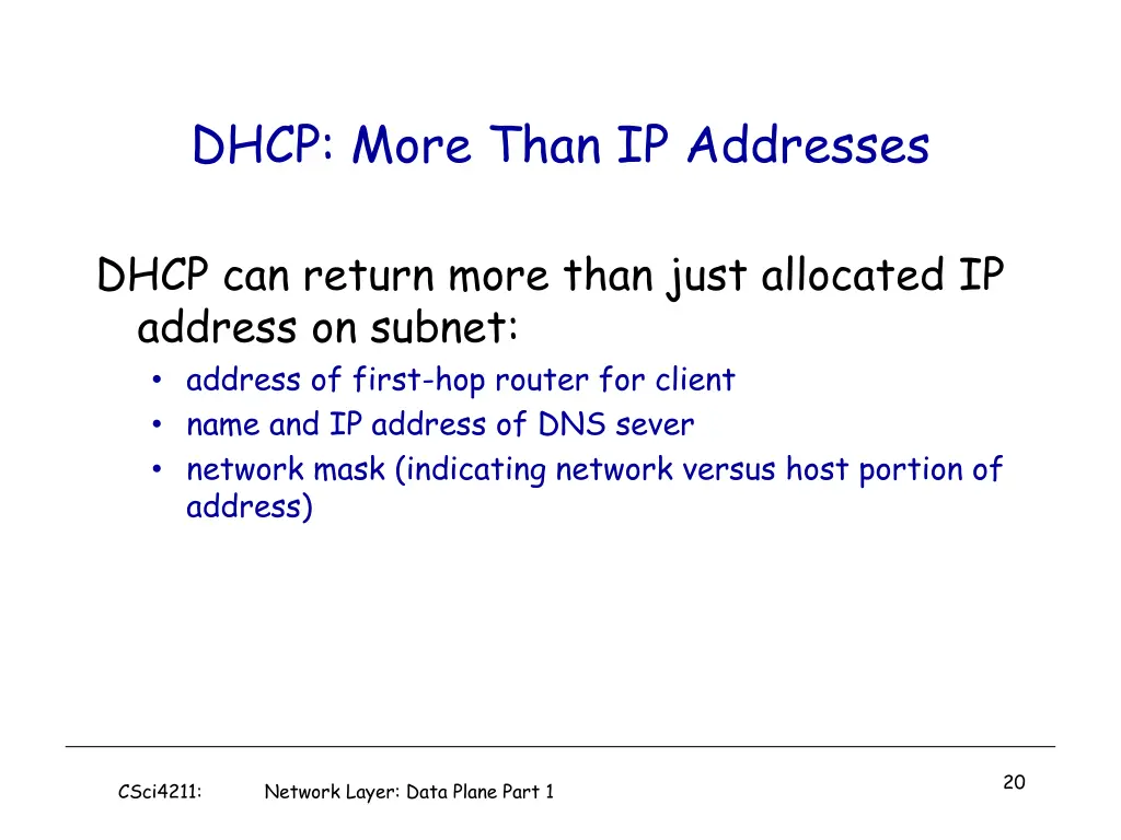 dhcp more than ip addresses
