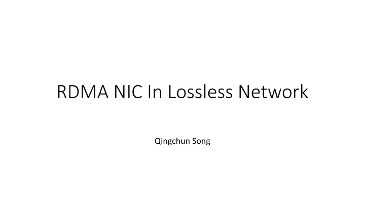 rdma nic in lossless network