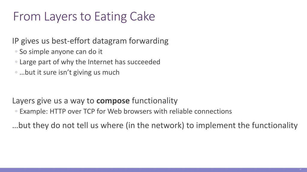 from layers to eating cake