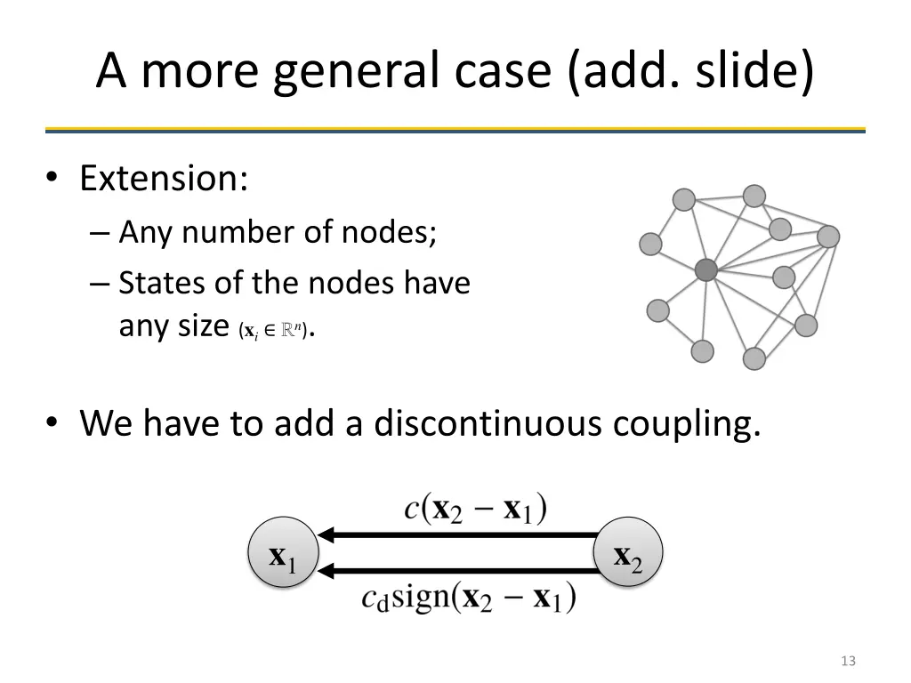 a more general case add slide