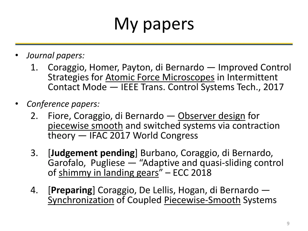 my papers