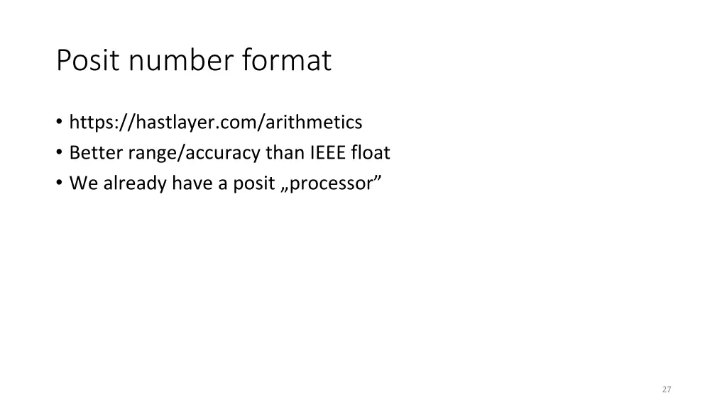 posit number format