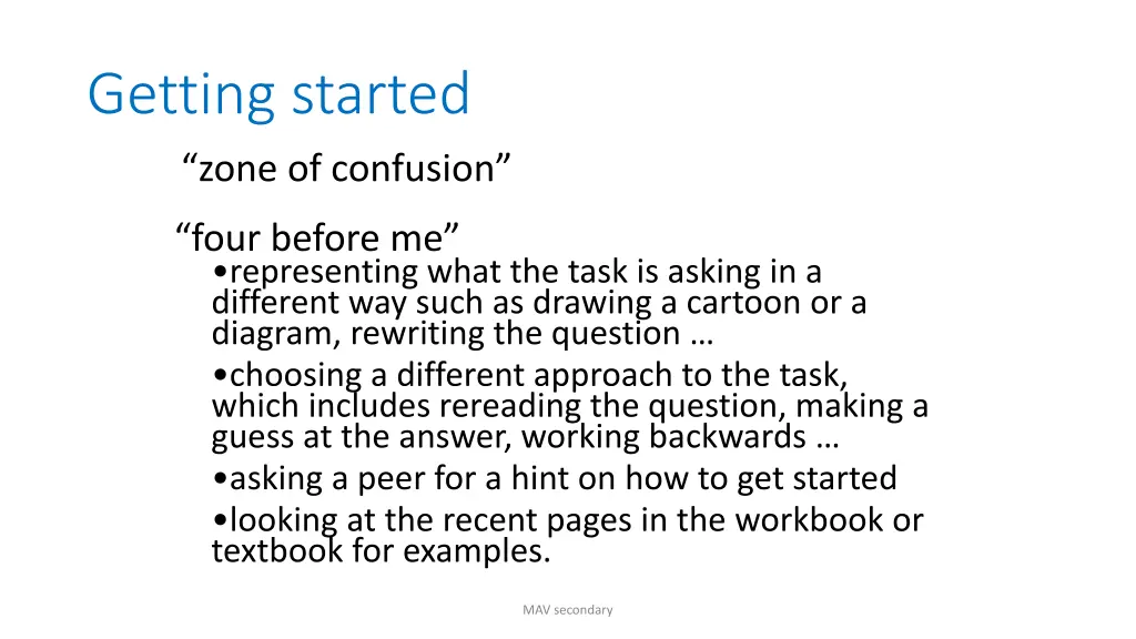 getting started