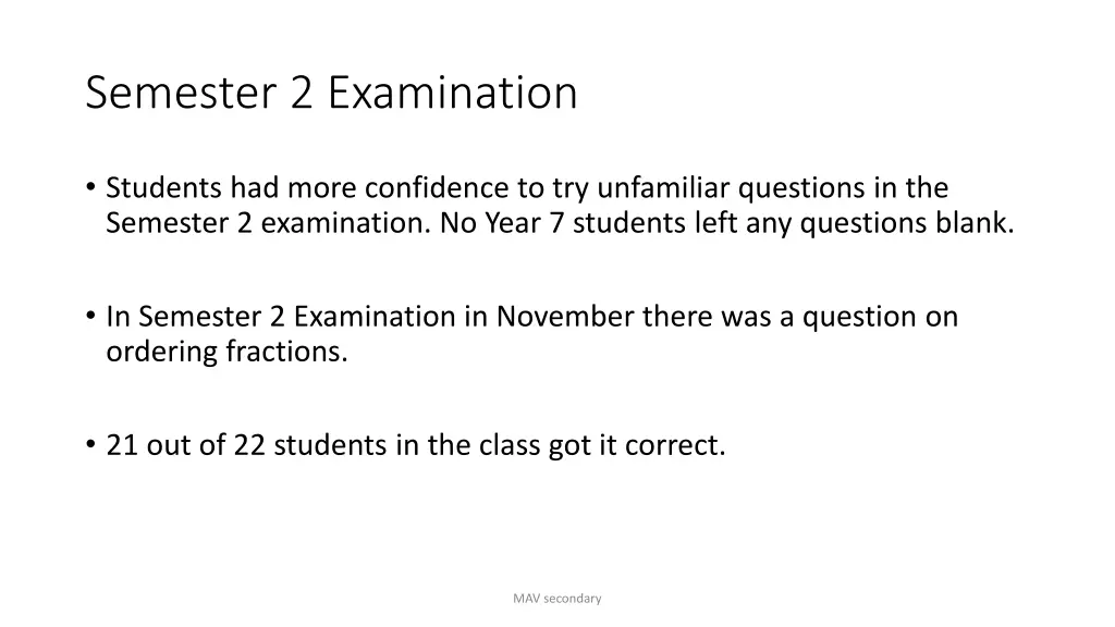 semester 2 examination