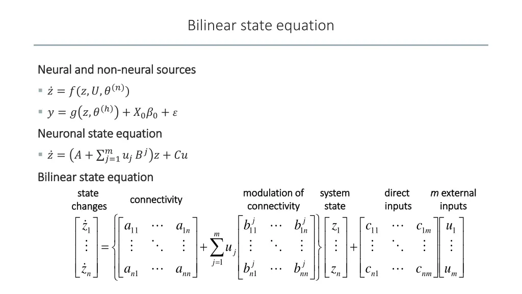 bilinear state equation