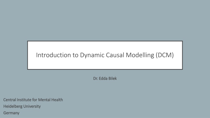 introduction to dynamic causal modelling dcm