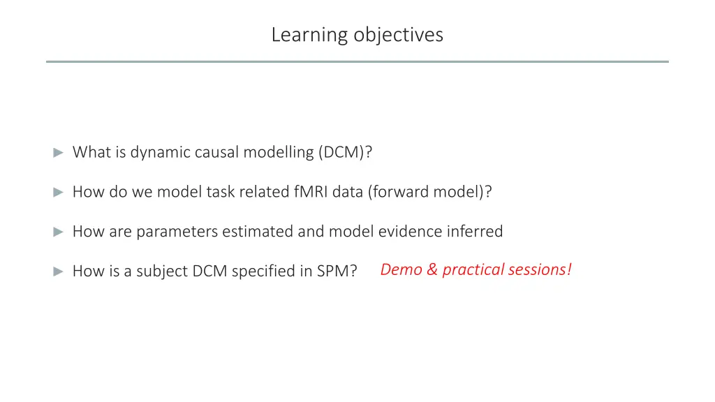 learning objectives
