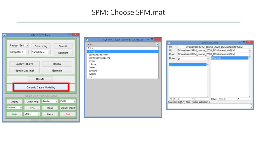 spm choose spm mat