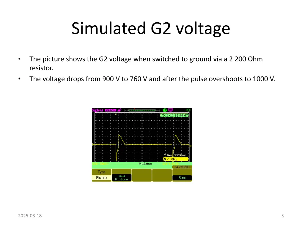 simulated g2 voltage