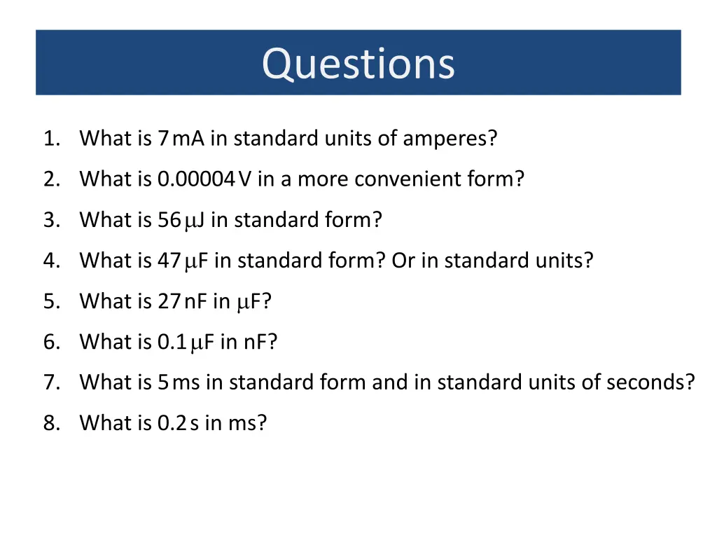 questions