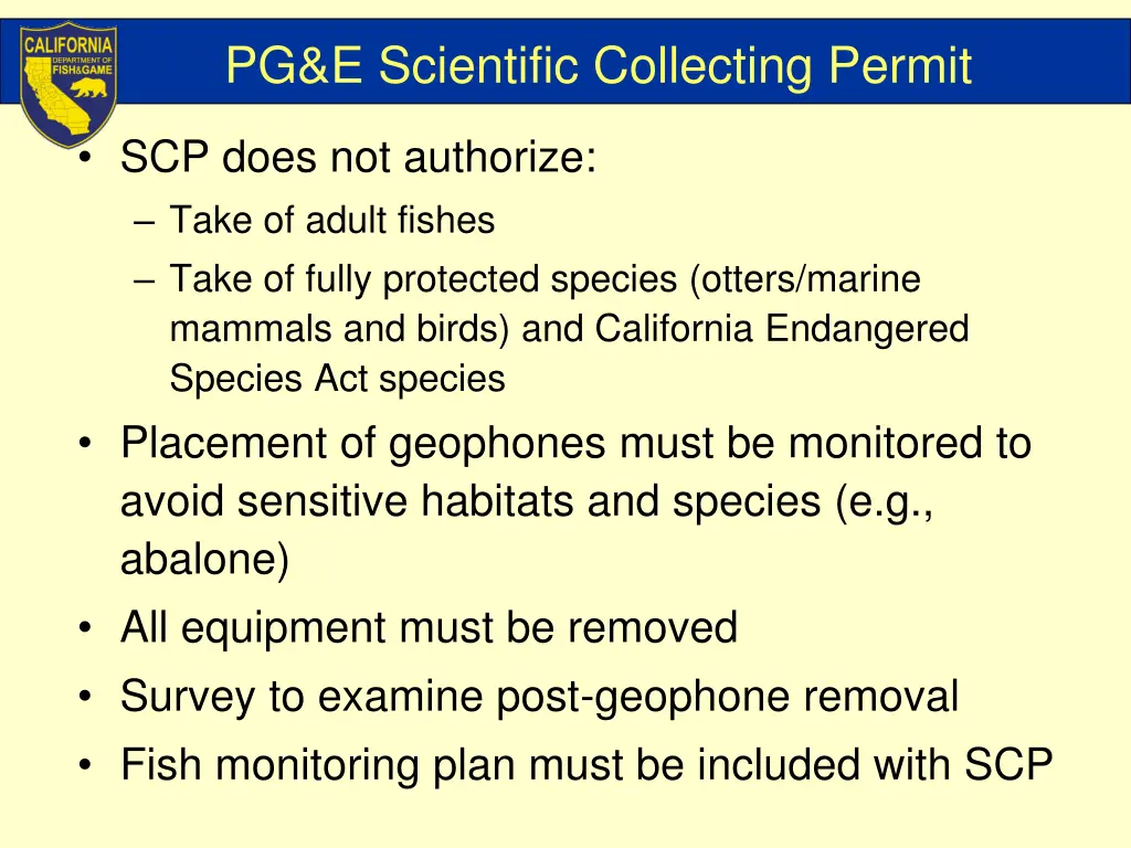 pg e scientific collecting permit 1