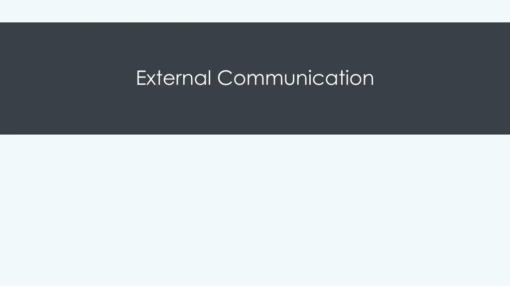 external communication