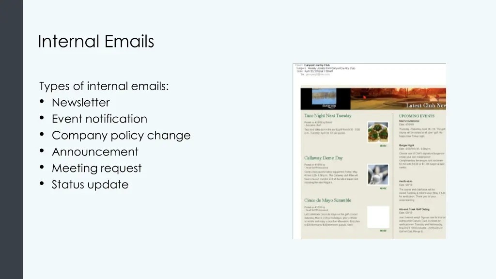 internal emails