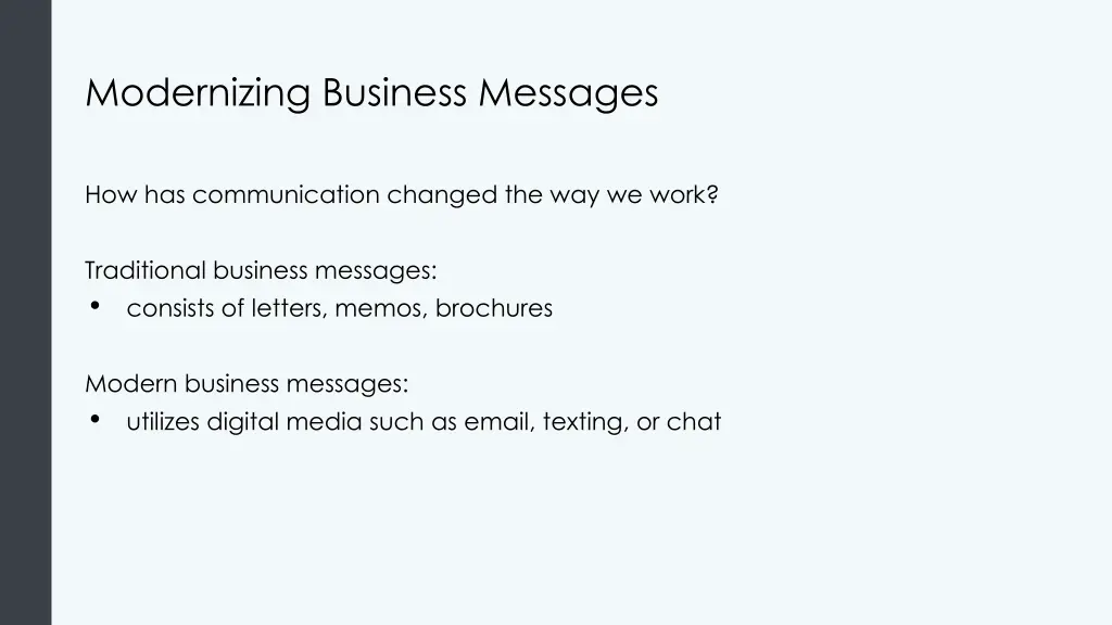 modernizing business messages
