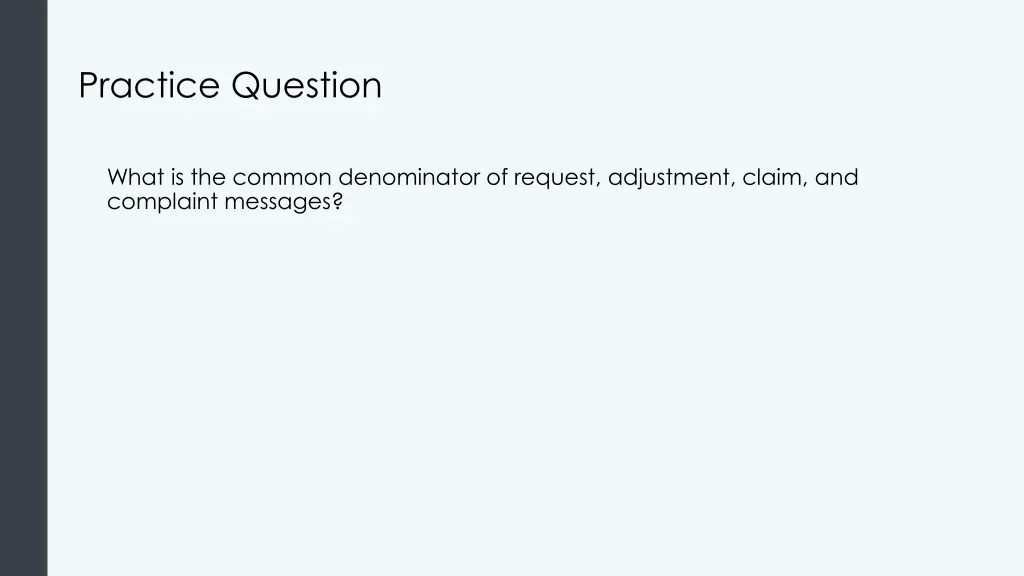 practice question