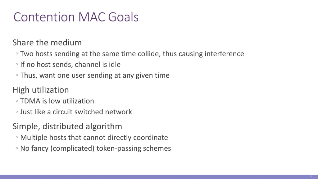 contention mac goals
