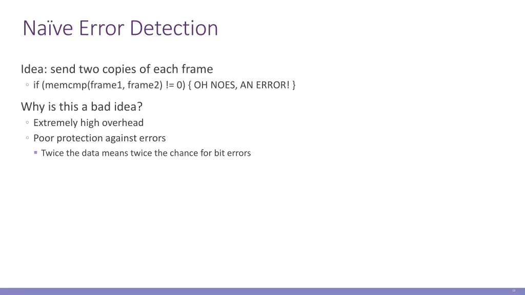 na ve error detection