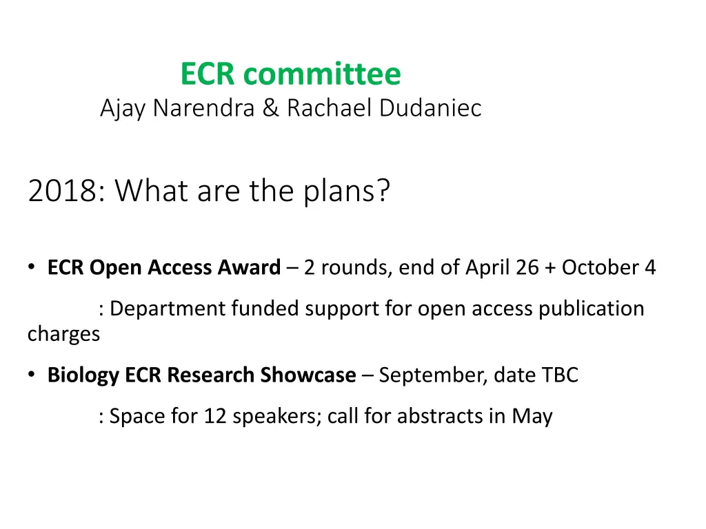 ecr committee ajay narendra rachael dudaniec