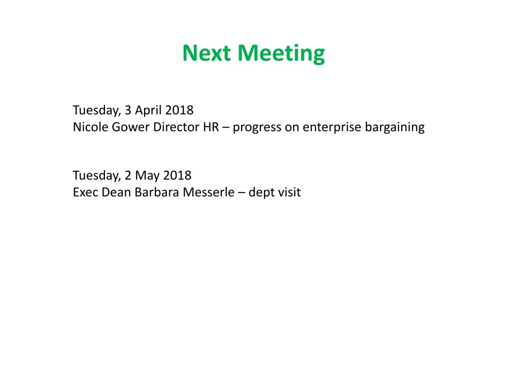 next meeting