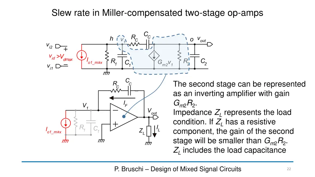 slew rate in miller compensated two stage op amps