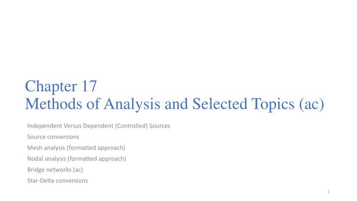 chapter 17 methods of analysis and selected
