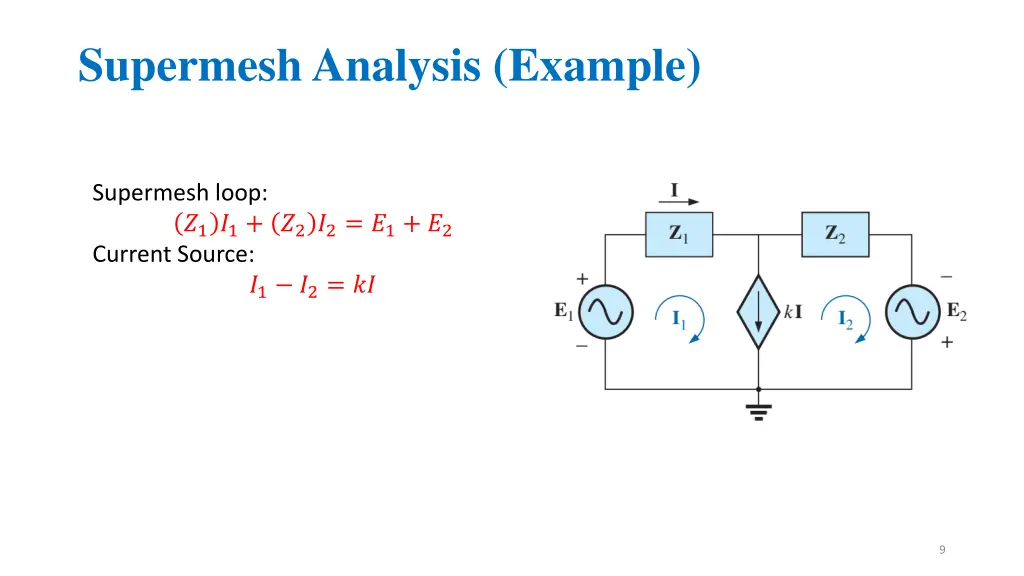 supermesh analysis example