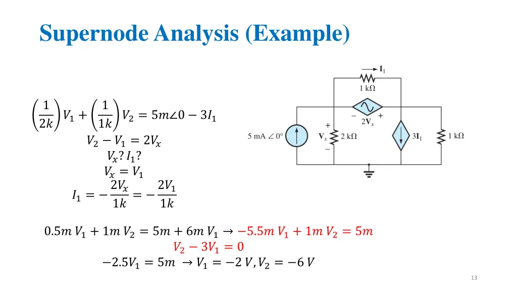 supernode analysis example
