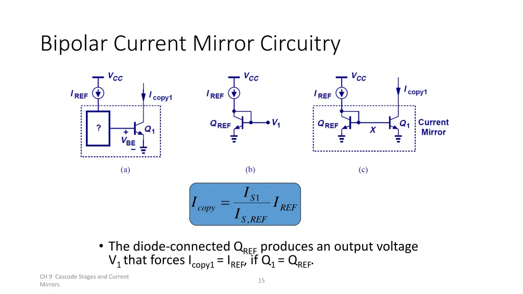 bipolar current mirror circuitry