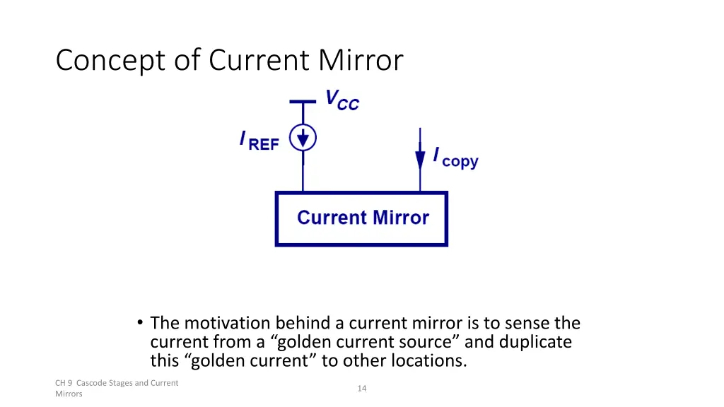 concept of current mirror