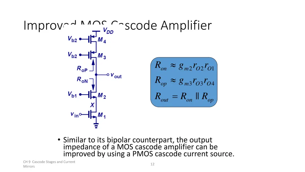 improved mos cascode amplifier