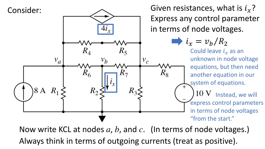 given resistances what is