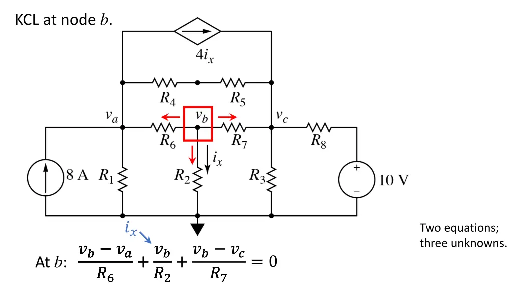 kcl at node b