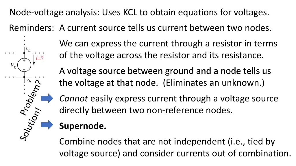 node voltage analysis uses kcl to obtain
