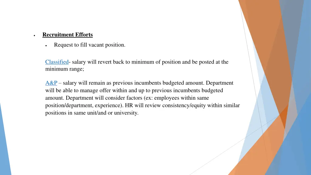 recruitment efforts