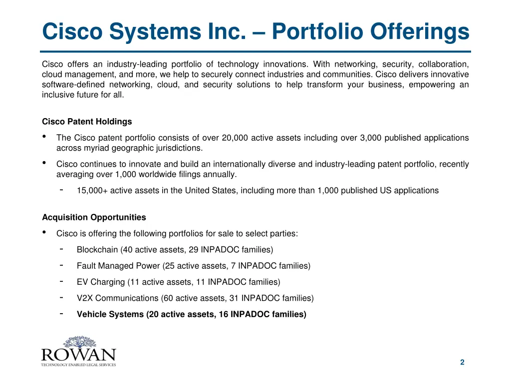 cisco systems inc portfolio offerings