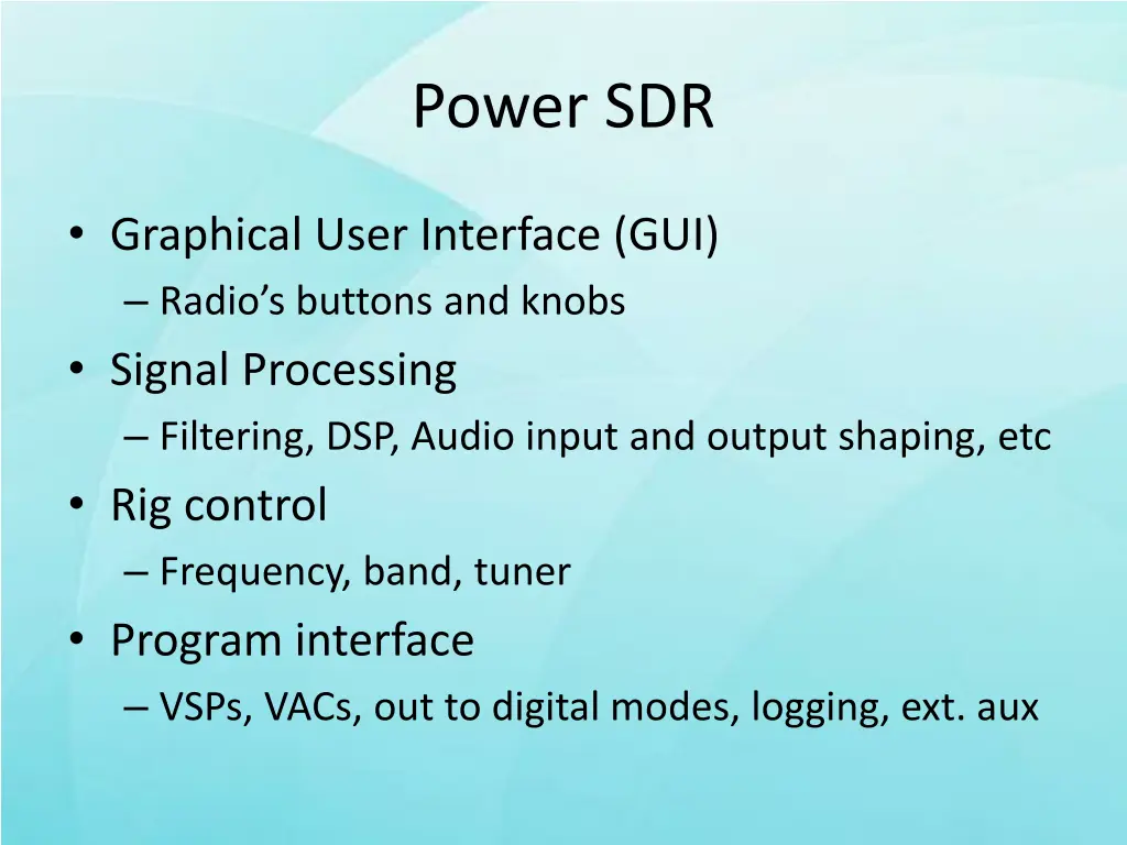power sdr