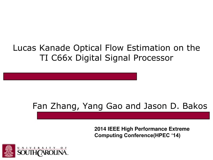 lucas kanade optical flow estimation