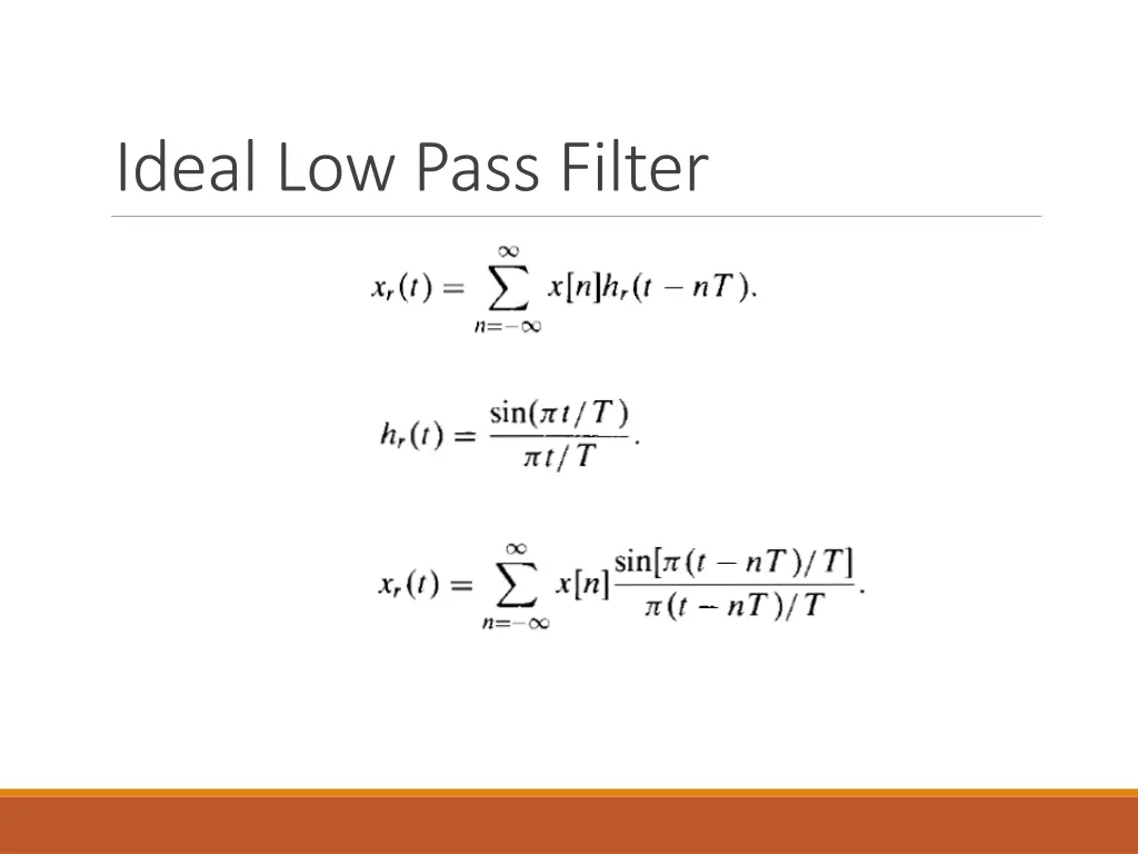 ideal low pass filter